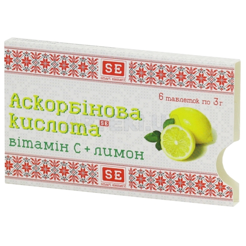 Вітамін-ка з аскорбіновою кислотою, лимон таблетки 3 г, №6
