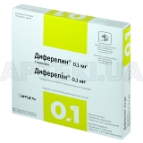 Диферелін® порошок для розчину для ін'єкцій 0.1 мг флакон з розчинником в ампулах по 1 мл, №7