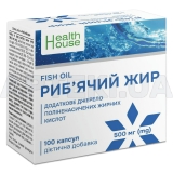 Рыбий жир капсулы 500 мг тм Health House, №100