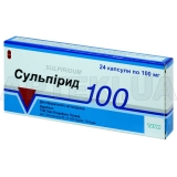 Сульпирид капсулы твердые 100 мг блистер, №24