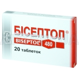 Бісептол® таблетки 400 мг + 80 мг блістер, №20