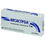 Аксастрол® таблетки, вкриті плівковою оболонкою 1 мг, №28