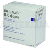 Ультракаин® Д-С форте раствор для инъекций картридж 1.7 мл, №100