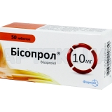 Бісопрол® таблетки 10 мг блістер, №50