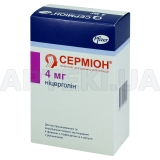Сермион лиофилизат для раствора для инъекций 4 мг флакон с растворителем в ампулах по 4 мл, №4