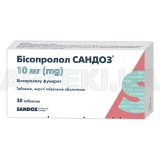 Бисопролол Сандоз® таблетки, покрытые пленочной оболочкой 10 мг блистер, №30