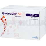 Діаформін® SR таблетки пролонгованої дії 500 мг блістер, №60