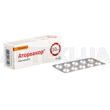 Аторвакор® таблетки, покрытые пленочной оболочкой 10 мг блистер, №60