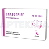 Платогріл® таблетки, вкриті оболонкою 75 мг, №28