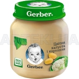 ПЮРЕ ГОМОГЕНІЗОВАНЕ НА ОВОЧЕВІЙ ОСНОВІ ТМ "GERBER" "ЦВІТНА КАПУСТА І КАРТОПЛЯ" пастеризоване 130 г для дітей від 6 місяців, №1