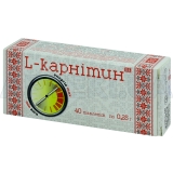 L-карнітин таблетки 0.25 г, №40