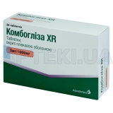 Комбоглиза XR таблетки, покрытые пленочной оболочкой 5 мг + 1000 мг блистер, №28