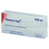 Левостад® таблетки, вкриті плівковою оболонкою 500 мг блістер у коробці, №5