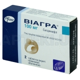 Виагра® таблетки, покрытые пленочной оболочкой 100 мг блистер, №2