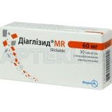Діаглізид® MR таблетки з модифікованим вивільненням 60 мг, №30