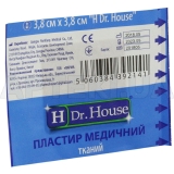 ПЛАСТЫРЬ МЕДИЦИНСКИЙ БАКТЕРИЦИДНЫЙ "H Dr. House" 3,8 см х 3,8 см тканый, №1