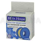 ПЛАСТИР МЕДИЧНИЙ "H Dr. House" 2,5 см х 500 см пластикова котушка, в паперовій коробці на тканинній основі, №1