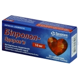 Бисопролол-Здоровье таблетки, покрытые пленочной оболочкой 10 мг блистер, №30