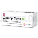 Диокор Соло 80 таблетки, покрытые пленочной оболочкой 80 мг блистер, №90