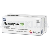 Ламотрин 25 таблетки 25 мг блістер, №60