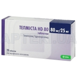 Телмиста HD 80 таблетки 80 мг + 25 мг блистер, №28