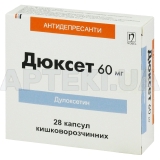 Дюксет капсулы кишечно-растворимые 60 мг блистер, №28