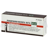 Ібандронова кислота-Віста таблетки, вкриті плівковою оболонкою 50 мг блістер, №30