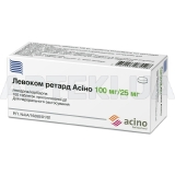Левоком ретард Асино таблетки пролонгированного действия 100 мг + 25 мг блистер, №100