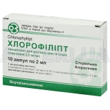 Хлорофиллипт концентрат для раствора для инъекций спиртовой 2.5 мг/мл ампула 2 мл в пачке, №10