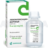 Левофлоксацин-Дарница раствор для инфузий 5 мг/мл флакон в пачке 100 мл, №1