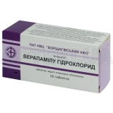 Верапамила гидрохлорид таблетки, покрытые пленочной оболочкой 80 мг блистер в пачке, №50