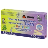 ПЛАСТЫРЬ БАКТЕРИЦИДНЫЙ торговой марки IGAR тип ДЕТСКИЙ (на полиэтиленовой основе с рисунком) 1,9 см х 5,5 см, №100