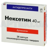 Нексетин капсулы твердые, кишечно-растворимые 40 мг блистер, №28