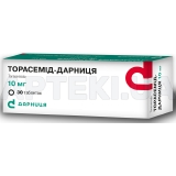 Торасемід-Дарниця таблетки 10 мг контурна чарункова упаковка в пачці, №30