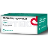 Торасемід-Дарниця таблетки 10 мг контурна чарункова упаковка в пачці, №100