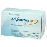 Мифортик таблетки, покрытые кишечно-растворимой оболочкой 180 мг блистер, №120