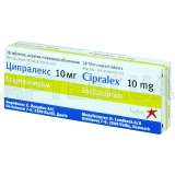 Ципралекс таблетки, покрытые пленочной оболочкой 10 мг, №28