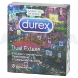 ПРЕЗЕРВАТИВИ ЛАТЕКСНІ З СИЛІКОНОВОЮ ЗМАЗКОЮ DUREX® DUAL EXTASE (РЕЛЬЄФНІ З АНЕСТЕТИКОМ) упаковка "молодіжний дизайн", №3