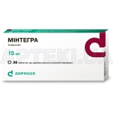 Мінтегра таблетки, що диспергуються в ротовій порожнині 15 мг блістер, №30
