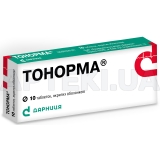 Тонорма® таблетки, покрытые оболочкой контурная ячейковая упаковка пачка, №10