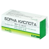 Борна кислота розчин спиртовий для зовнішнього застосування 3 % флакон 25 мл, №1