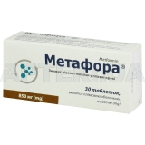 Метафора® таблетки, покрытые пленочной оболочкой 850 мг блистер, №30