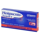 Нейриспин-Здоровье таблетки, покрытые пленочной оболочкой 4 мг блистер, №20