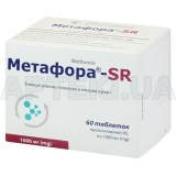 Метафора®-SR таблетки пролонгированного действия 1000 мг блистер, №60