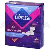 ПРОКЛАДКИ ЖЕНСКИЕ ГИГИЕНИЧЕСКИЕ LIBRESSE ULTRA GOODNIGHT LARGE WITH WINGS, №8