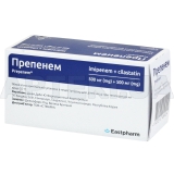 Препенем порошок для розчину для інфузій 500 мг + 500 мг флакон, №10