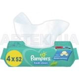 СЕРВЕТКИ ДИТЯЧІ ВОЛОГІ PAMPERS Fresh Clean, №208