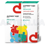 Дарфен® Кідс суспензія оральна 100 мг/5 мл флакон 200 мл у комплекті зі шприцом-дозатором, №1