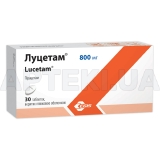 Луцетам® таблетки, покрытые пленочной оболочкой 800 мг блистер, №30