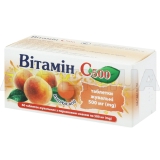 Вітамін C 500 таблетки жувальні 0.5 г блістер з персиковим смаком, №60